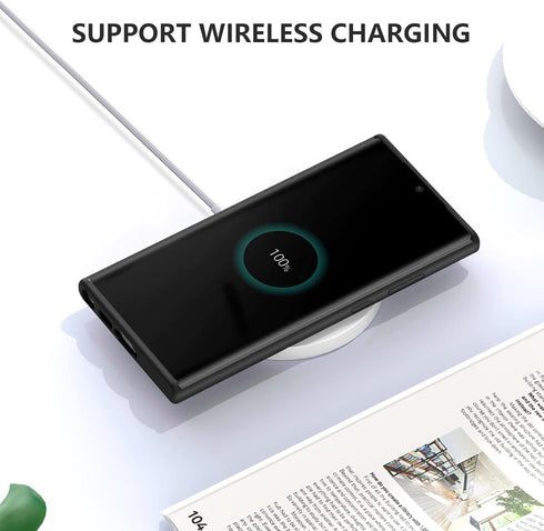 ZUSLAB Silicone Case Compatible with Samsung Galaxy S24 Ultra 6.8 Inches, TPU Rubber Gel Cover Support Wireless Charging, Anti-Scratch Shockproof ...