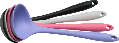 Chef Craft Premium Silicone Cooking Ladle, 11.25 inch, Gray...