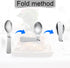 2pcs Replacement Spoons Compatible with Thermos Funtainer 10oz Food Jar, 304 Stainless Steel Metal Folding Spoon Foldable Utensils Portable Spoon ...