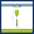 RSVP International Kitchen Tool Collection Flexible Nylon Spatula, Stainless Steel Handle, 12x2.75", Green...