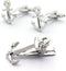 Sailing Boat Yacht Anchor Smart Shirt Tie Clip and Cufflinks Set...