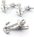 Sailing Boat Yacht Anchor Smart Shirt Tie Clip and Cufflinks Set...