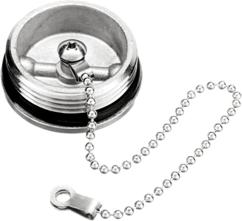 1Pack Cabin Hardware Deck Fill Cap 316 Stainless Steel Boat Accessories Boat Parts Deck Fill Replacement Cap Silver (Size: with 2" hose)...