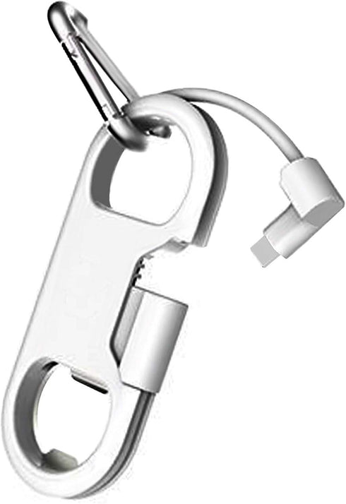iPhone Charge Lightning Cable + Keychain + Bottle Opener + Aluminum Carabiner,Portable Multifunction Keychain Bottle Opener USB Charging Cord Shor...
