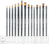 Transon 14pcs Art Painting Brush Set for Acrylic, Watercolor, Gouache, Oil and Hobby Painting Black Color...