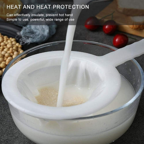 Kitchen Ultra-Fine Nylon Mesh Strainer I Plastic Sieve Filter Spoon For Soy Milk Coffee Milk Yogurt Juice Kefir coladores de cocina (Set of 3-100 ...