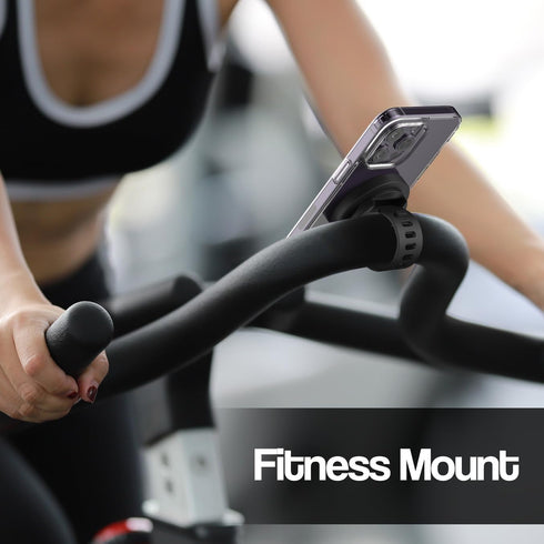 ENCASED Grip-X Magnetic Bar Mount, Compatible with MagSafe - Phone Holder for Gym, Home Fitness Bikes, Workout Equipment, Stroller and Cart Handle...