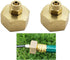 Garden Hose Adapter 2Pcs, Brass Standard 1/4 Inch to 3/4 Inch GHT Garden Hose Female Pipe Fittings, Garden Water Hose Thread Irrigation Tube Conne...