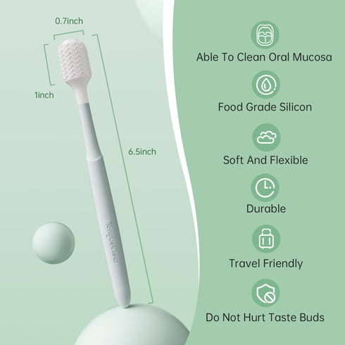 Oral Mucosal Cleaner|Silicon Oral Care Cleaner|Gum Massager with Air Bag(1 pc)...
