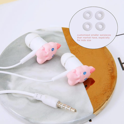 Kids Earbuds 2 pack Unicorn Earbuds for Kids Cute in-Ear Headphones with Keychain Storage Case Wired Earphones with Mic Microphone for School Clas...