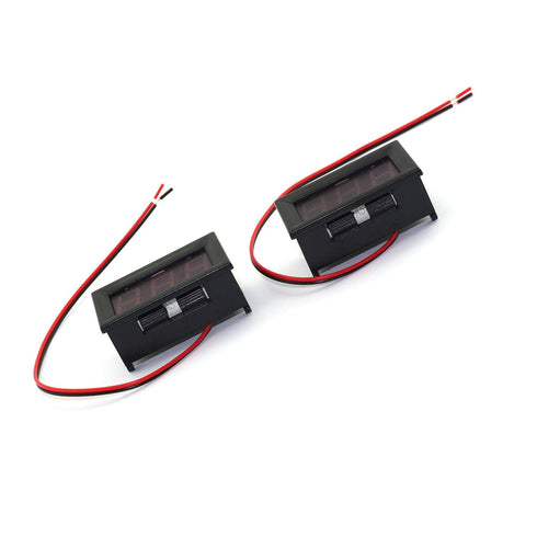 2PCS Green LED Digital Voltmeter Voltage Meter DC 5V to 30V Voltage Panel Meter for 6V 12V Electromobile Motorcycle Car...