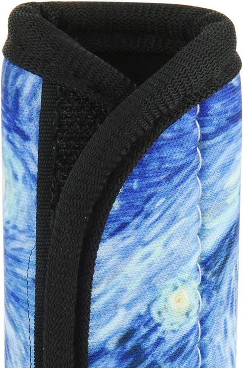 CM Pack of 5 Neoprene Luggage Handle Wrap Handle Grip Luggage Identifier for Travel Bag Luggage Suitcase (Painting Patterns - VANGO (5 Pcs))...