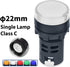 5Pcs Indicator Light AC/DC 24V, 22mm Panel Mount, for Electrical Control Panel, HVAC, DIY Projects White...