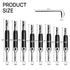 17Pcs Black Self Centering Drill Bit Set 1/4" Hex Shank VIX Bit, 5/64-1/4” Quick Change Hinge Center Drill Bits with 1 Hex Key & 8 Drill Bits for ...