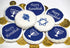 Designer Stencils Jewish Symbols Cookie and Cupcake Stencils, Small, (Dreidel, Star of David, Menorah), Beige/semi-transparent...