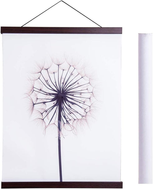 Artmag Magnetic Poster Hanger Frame, Light Wood Wooden Magnet Canvas Artwork Print Poster Hangers for 14x17 14x20 14x22 Frames Hanging Kit (Walnut...