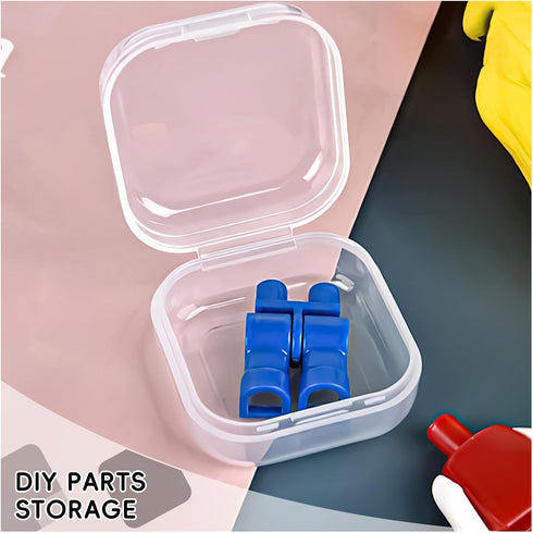 DUOFIRE Small Containers with Lids 12 Packs Plastic Box Clear Small Storage Containers Bead Organizer for Beads, Crafts, Jewelry, Small Items (1.3...