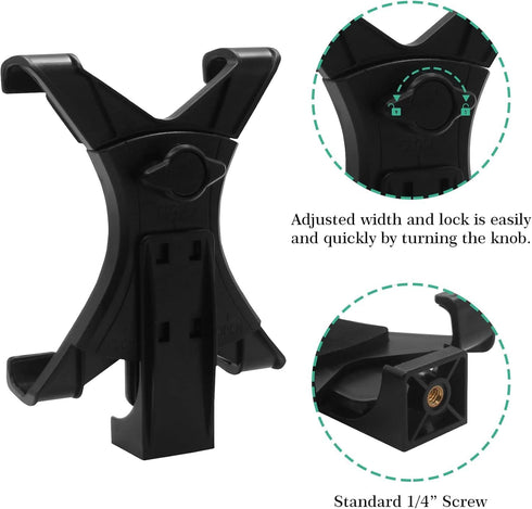 Acuvar Universal Tablet Tripod Holder Mount Adapter for iPad, Air, Air 2,iPad mini,Samsung Galaxy Tab,Microsoft Surface,Google Nexus & Many More T...