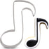LILIAO Music Note Cookie Cutter Music Biscuit Fondant Cutter - 3.2 x 4.2 inches - Stainless Steel...