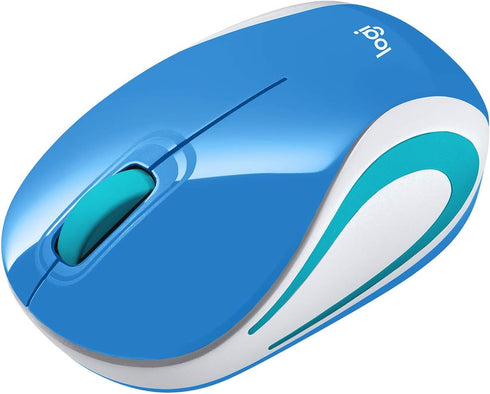Logitech Wireless Mini Mouse M187 Ultra Portable,1000 DPI Optical Tracking, 3-Buttons, PC/Mac/Laptop - Palace Blue...