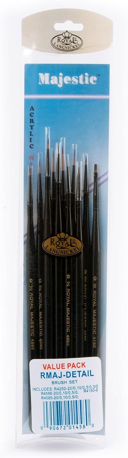 Royal & Langnickel Majestic Detail Artist Brush Set, 11-Piece...