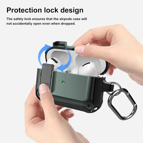Lopnord for Airpod Pro Case Cover with Cleaner Kit, Compatible with Airpods Pro 2nd Generation Case/1st Generation (2023/2022/2019), Shockproof Lo...