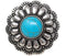 Western Concho Scarf Slide Western Ring 24MM Boho (Turquoise)...