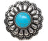 Western Concho Scarf Slide Western Ring 24MM Boho (Turquoise)...