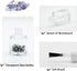 6PCS Empty Nail Polish Bottles with Brush White Cap, 10ML Empty Clear Glass Refillable Nail Fingernail Polish Bottles Circle with mixing beads & F...