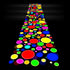 Haull 1 Pcs 118 x 39 Inches Neon Light up Dance Floor Glow in The Dark Runner Rugs UV Reactive Blacklight Rug Fluorescent Floor Runner for 80s 90s...