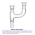 Borosilicate Glass Distillation Adapter, 3 Way Claisen Distilling Adapter with 24/40 Joints Chemistry Apparatus Lab Glassware...