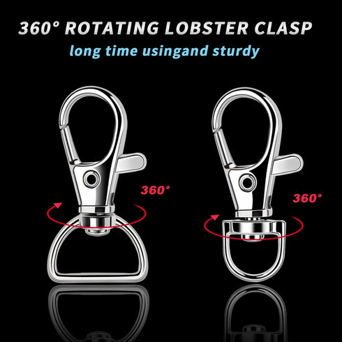 Teenitor Keychain Clip Key Chian Rings, Lobster Claw Clasps with Key Rings, 72pcs key chain hooks Keychains Clips 32pcs Key Rins and 400pcs Jump R...
