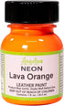 Angelus Neon-1 oz Leather Paint, Lava Orange...