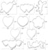 HOWAF 10pcs Valentine's Day Shapes Cookie Cutters Set for Kids Adult, Wedding Stainless Steel Biscuit Cookie Cutters Tools for Bridal Shower Anniv...