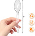 Disposable Plastic Spoons Clear, Pack of 50 Individually Wrapped...