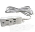 Multi Plug Extender Box,3 Outlet Surge 2 Prong Flat pin Socket Power Strip,3FT,6Ft,9Ft,15Ft Bulb,TV Long Extension Cord, with 3rd Grounding Pin,Wh...