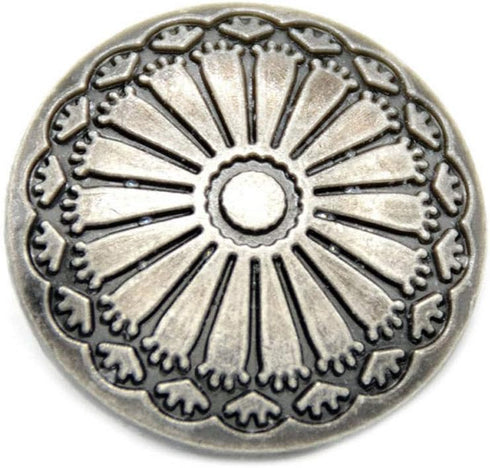 10Pcs 23mm Flower Metal Silver Shank Sewing Buttons DIY Sewing Jacket Coat...