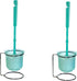 Dependable Industries Inc. Essentials Set of 2 Toilet Brush Sets Mint Green...
