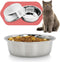 2pcs Stainless Steel Dog Bowls, Hammered Thickened Metal Dog Bowl Feeding or Water Bowls for Small/Medium/Large Sized Dogs & Cats Stackable Metal ...