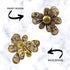 Antique Dark Gold Finish Flower Brooch...