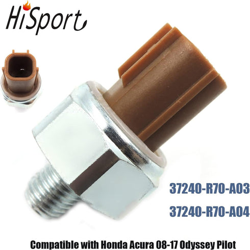 HiSport Oil Pressure Sensor Switch Sending Unit 37240-R70-A04 Compatible with Honda Accord Crosstour Odyssey Pilot Ridgeline 37240-R70-A03...