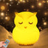 WHA&DARREN Owl Night Lights Kids, Silicone Light Bedside Lamp, Baby Nursery Light, Sleep Night-Light, Squishy Night Light for Kids Room, Animal Ni...