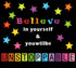 54 Pcs Believe in Yourself Bulletin Board Decorations Stylish Star Inspirational Quotes Bulletin Cutouts Wall Decals with Glue Point Dots for Scho...