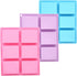 3 Pack Silicone Soap Molds - 6 Cavity Rectangle Molds for Craft Soap, Muffin, Loaf, Cornbread, Cake, Chocolate & Ice Cube Trays (Blue, Pink, Purpl...