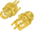 Superbat SMA Connectors SMA Female PCB Edge Mount Connector Solder RF Coaxial Adapter SMA Female Bulkhead Connector for 0.062 inch End Launch 10pc...