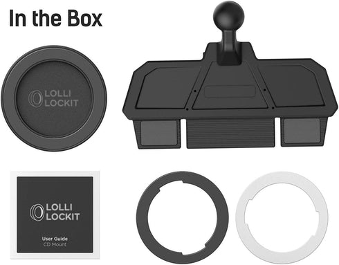 ENCASED LolliLockit CD Car Mount for Pop Phone Holder Grip, Magnetic Socket Holder (Patent Pending)...