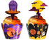 48 Pieces Halloween Cupcake Toppers Cupcake Wrappers Kit for Halloween Cake Decoration...