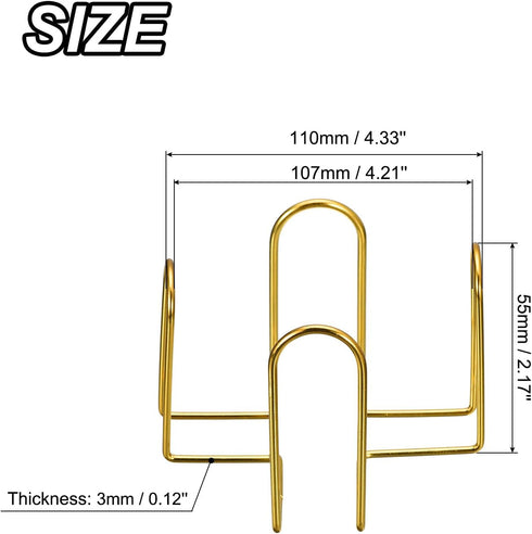 uxcell Coaster Holder, 2pcs 2.17" - Iron Metal Coaster Storage Rack for Both Round and Square, Holds 6 Coasters (Gold)...