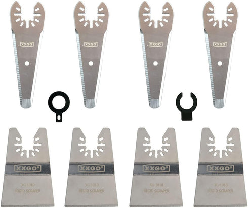 8 Pcs Oscillating Tool Scraper Blades to Remove Caulking Adhesive Glue Sealant Paint Foam Glaze for Removal Cutting Cleaning Stripping for Dewalt ...