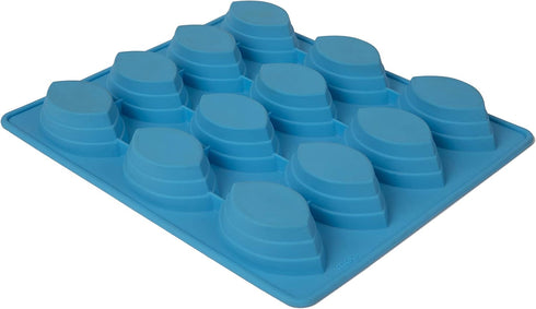 Mobi 12 Dessert Boats Silicone Baking Mold Blue...